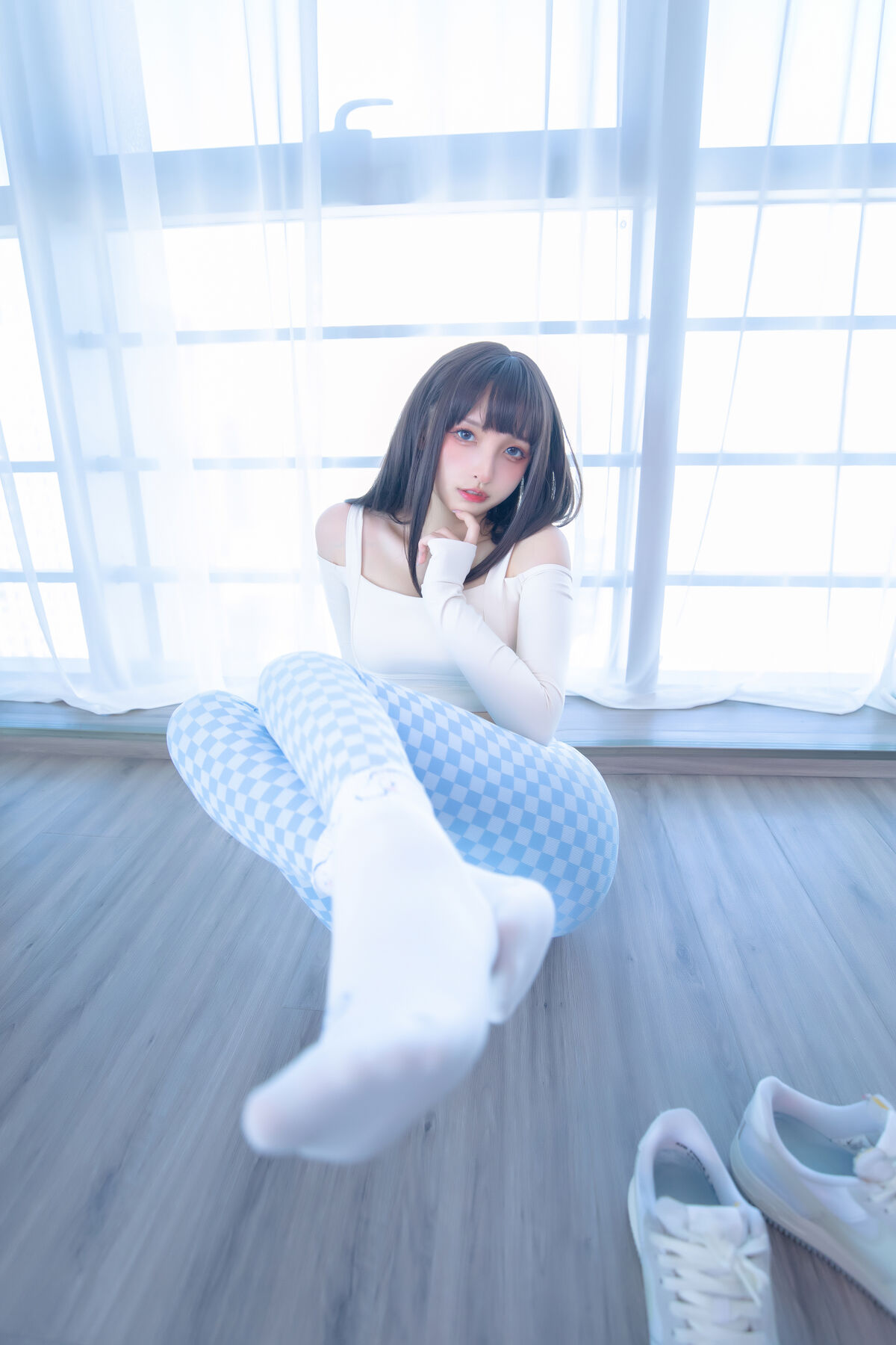 Coser@神楽坂真冬 Vol 103 蓝白格 0039 4060825361.jpg