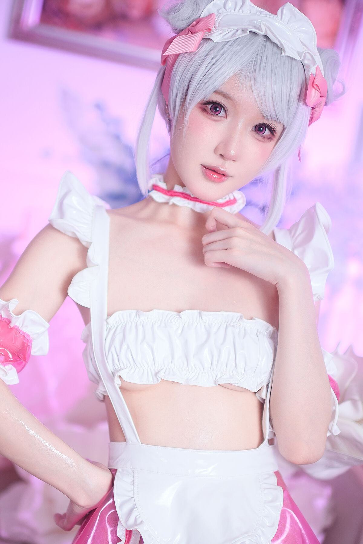 Coser@阿包也是兔娘 – 七夕粉粉女仆